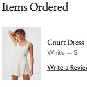 Outdoor Voices Court Dress - White Size Small